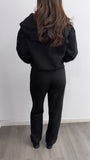 Sunday Afternoon Straight Leg Sweat Set- Black