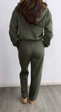 Sunday Afternoon Straight Leg Sweat Set- Olive