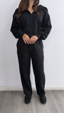 Sunday Afternoon Straight Leg Sweat Set- Black