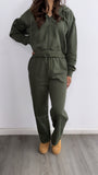 Sunday Afternoon Straight Leg Sweat Set- Olive
