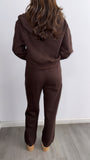 Sunday Afternoon Straight Leg Sweat Set- Brown