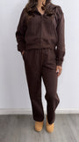 Sunday Afternoon Straight Leg Sweat Set- Brown