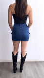 Gitana Faux Leather Studded Corset Top- Black