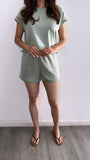 Take It Easy Scuba Short Set- Sage