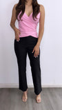 Alyssa Wrap Halter Top- Pink