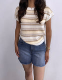 Elio High Rise Mom Denim Shorts- Medium Wash