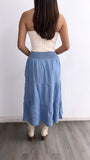 Gitana Faux Leather Studded Corset Top- Cream