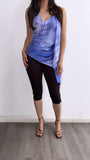 Xenia Marble Scarf Top- Purple/Brown