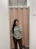 California Oversized Pullover Sweater- Heather Grey