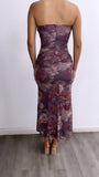 Isn't She Lovely Floral Tube Maxi Dress- Purple