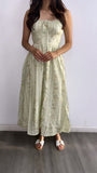 Full Bloom Floral Midi Dress- Sage