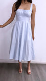 Entre Las Nuves Corset Midi Dress- Baby Blue