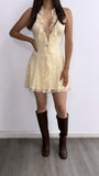 Mi Adoracion Lace Flowy Mini Dress- Ivory