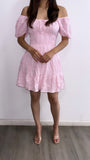 Melodia Crinkled Flowy Mini Dress- Soft Pink