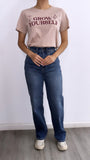 “Grow With Love” Oversized Graphic Tee- Light Mauve