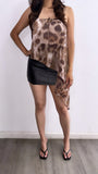 Lainey Leopard Flowy Top- Multi