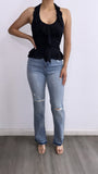 Gilbert High Rise Straight Leg Jeans- Medium Wash