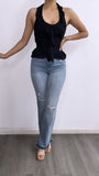Gilbert High Rise Straight Leg Jeans- Medium Wash