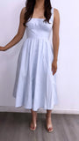 Entre Las Nuves Corset Midi Dress- Baby Blue