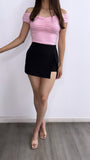 Marlene Off Shoulder Top- Soft Pink