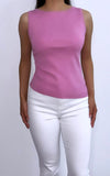 Karolina Ruched Tank Top- Candy Pink