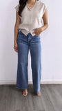 Jacob High Rise Wide Leg Jeans- Medium Wash