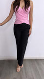 Alyssa Wrap Halter Top- Pink
