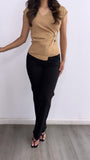 Sasha Ribbed Short Sleeve Top