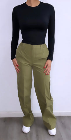 On Board Straight Leg Cargo Pants- Olive