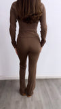 Athleisure High Rise Leggings- Chocolate Brown
