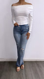 Gilbert High Rise Straight Leg Jeans- Medium Wash