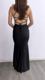 Made For Dancing Ruched Maxi Dress- Black