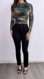 Devin High Rise Slim Straight Jeans- Black