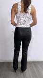 Elianne Polka Dot Scarf Top- White/Black