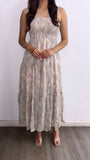 Hidden Garden Flowy Floral Maxi Dress- Ivory