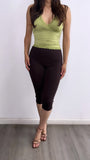 Keldron Capri Pants- Brown