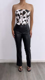 Untamed High Rise Bootcut Faux Leather Pants- Black