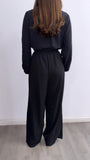 Faena Long Sleeve Jumpsuit- Black