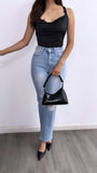 Meet n Drinks Sling Back Heels- Black