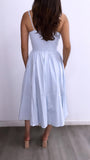 Entre Las Nuves Corset Midi Dress- Baby Blue