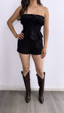 Following The Sun Tube Top Short Set- Black