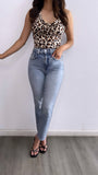 Everardo High Rise Straight Legs Jeans- Light Wash