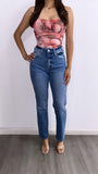 Diego High Rise Denim Jeans- Medium Wash