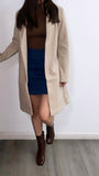 Carlton Slim Wool Coat- Oatmeal