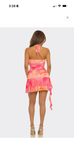 Se Puso Linda Halter Mesh Mini Dress- Pink Multi