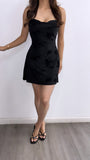 Forever Loved Floral Flowy Mini Dress- Black