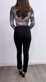 Devin High Rise Slim Straight Jeans- Black
