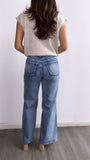 Jacob High Rise Wide Leg Jeans- Medium Wash