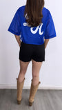 Los Angeles Oversized Lace Jersey- Royal Blue