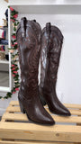 Frontera Studded Cowgirl Boots- Chocolate